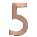 Perfectpatio 3582AC Number 5 Solid Cast Brass 4 inch Floating House Number Antique Copper &quot;5&quot; PE711006